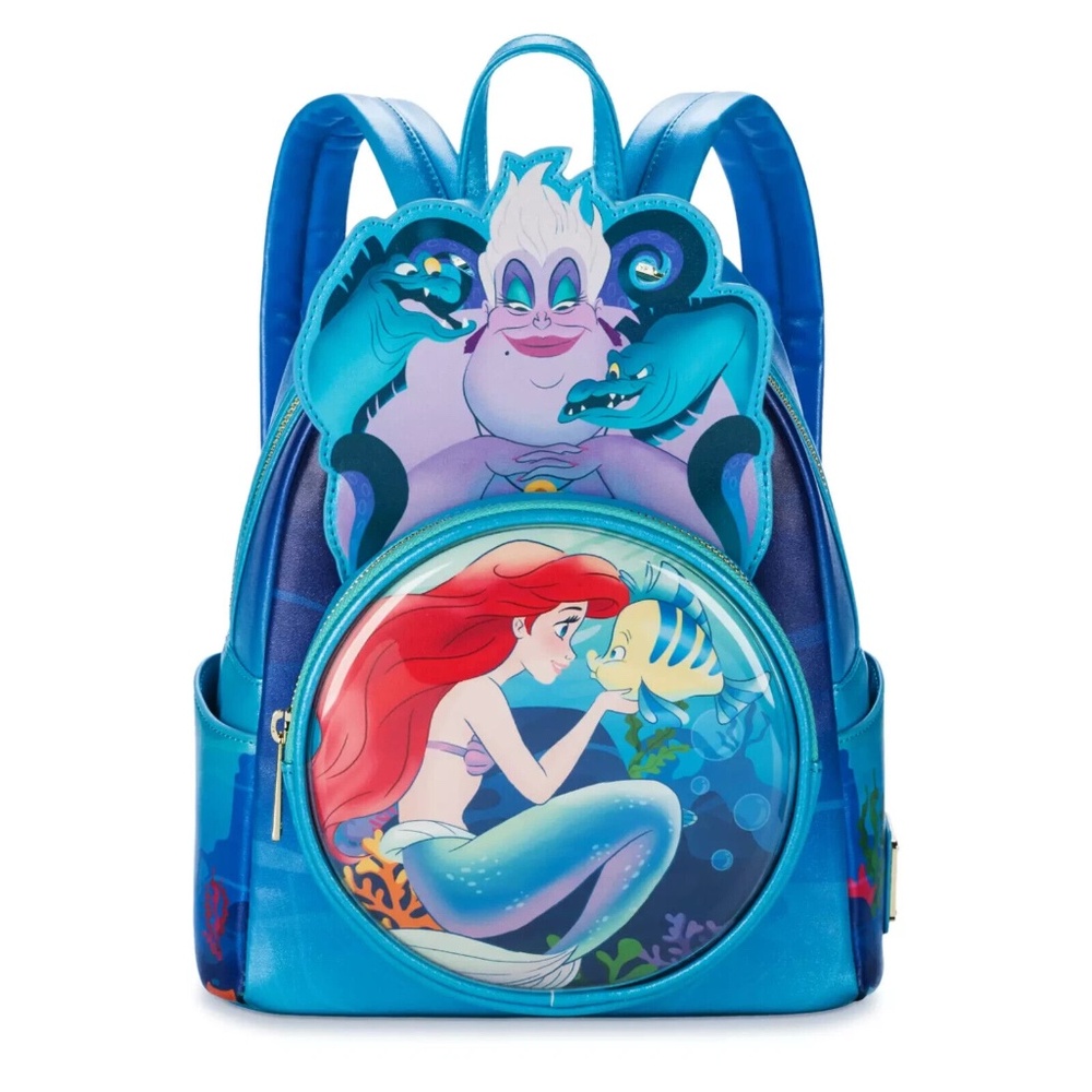 2024 Disney Parks Loungefly Little Mermaid 35th Anniversary Glow Backpack - NEW - Picture 1 of 5